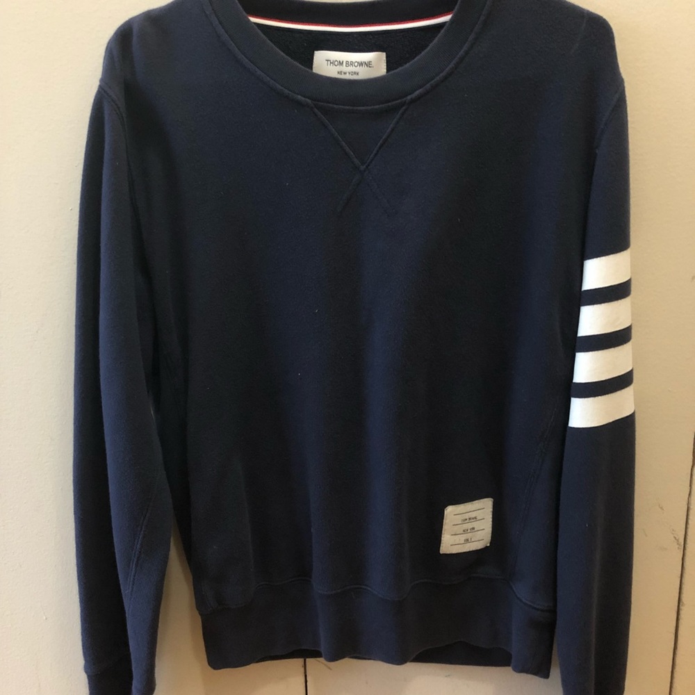 Thom Browne Navy Crewneck